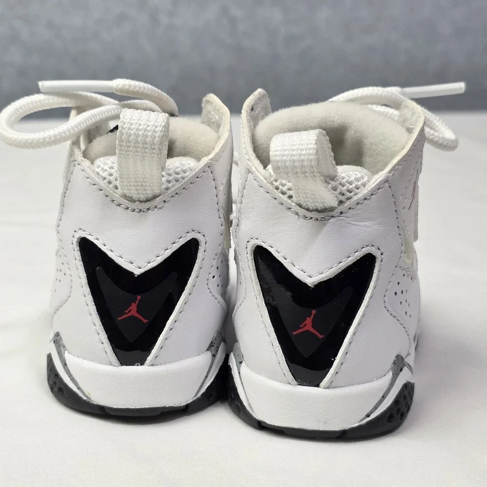 Air Jordan True Flight TD in the White/Gym Red/Black-Wolf Grey - Baby Size 4C